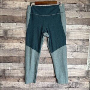 Outdoor Voices Teal and Gray Leggings
